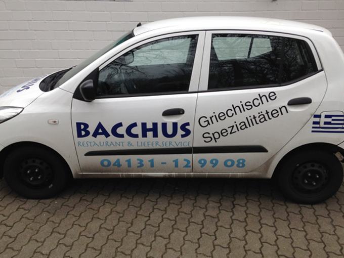 PKW-Beschriftung für einen Gastronomiebetrieb